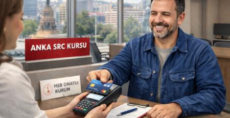 Ankara SRC kursu fiyatları araştırması yapan ve MEB onaylı kurumda kredi kartıyla kayıt olan şoför